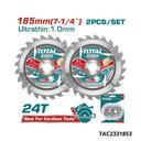 TOTAL jeux 2 disques bois 185mm 24t TAC2331853