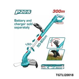 TOTAL debrousailleuse 30mm sans fil TGTLI20018