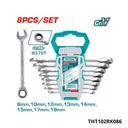 TOTAL jeux de cle mixtes a cliquets standards THT102RK086