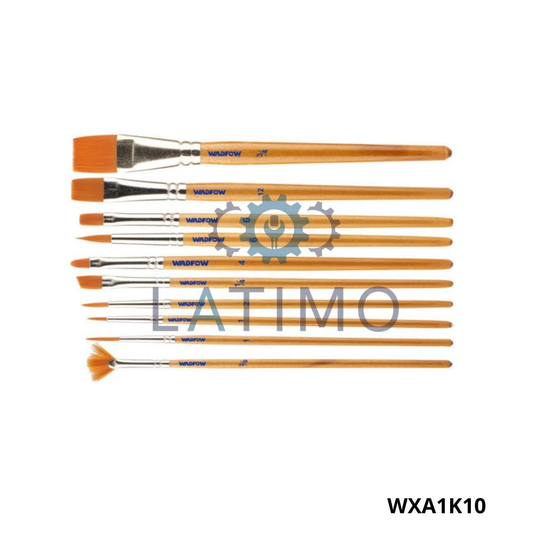 Wadfow Jeu 10 pinceaux a filet WXA1K10