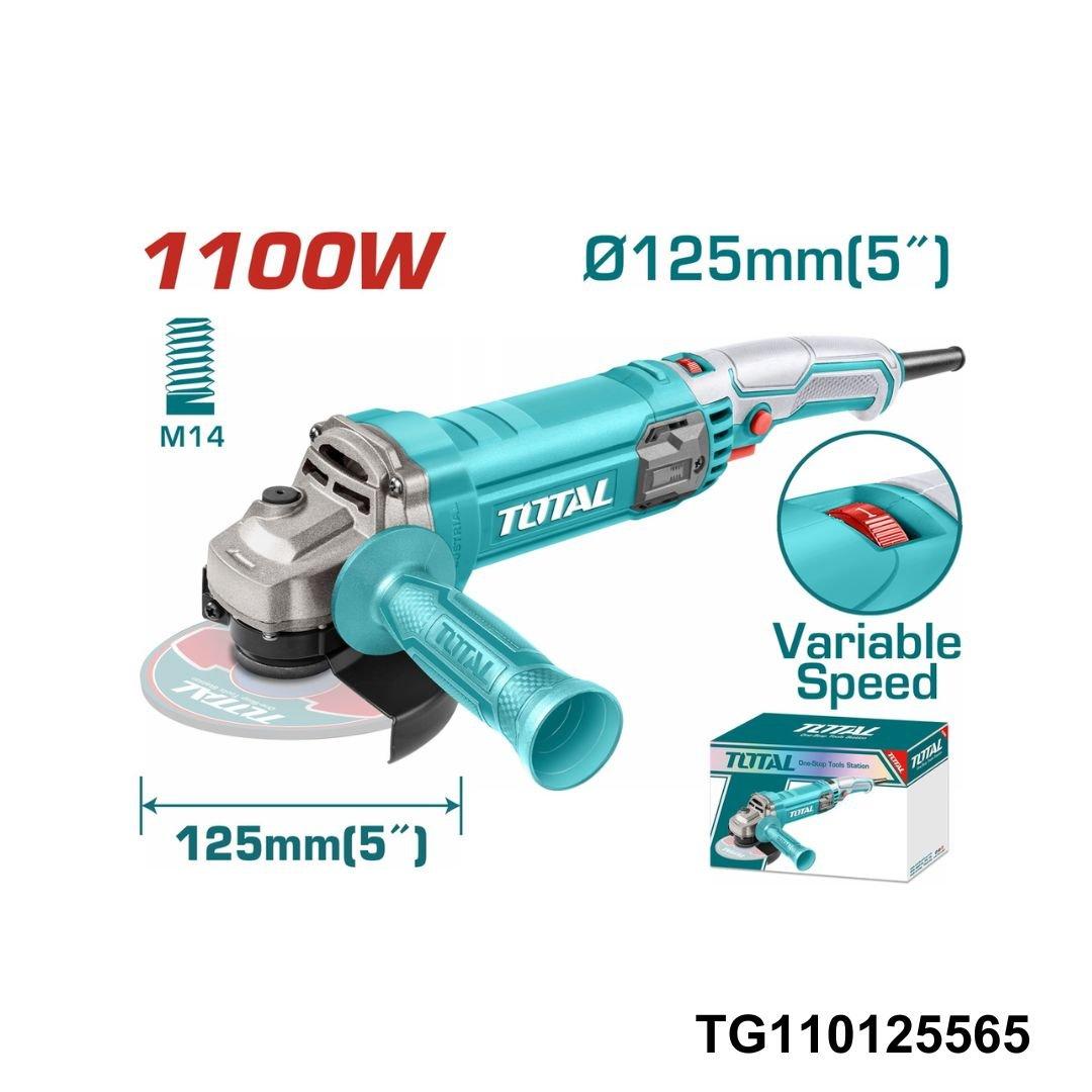 TOTAL Meuleuse d’angle 125mm 1100w + variateur TG110125565