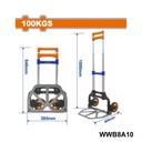 Wadfow Diable pliable 2 roues 100kg WWB8A10
