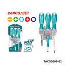 TOTAL Jeu 24 tournevis 75L TACSD302462