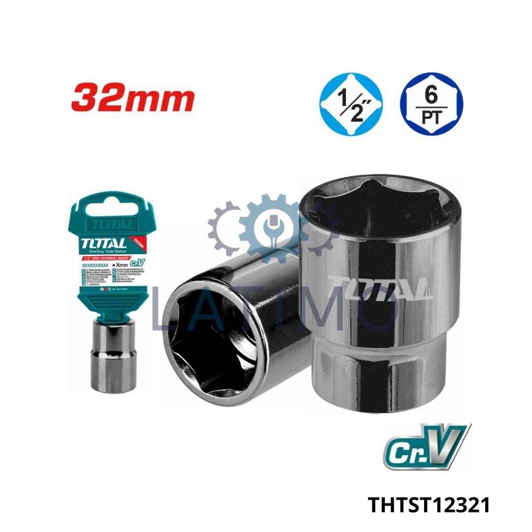 TOTAL Douille hexagonale 32mm 1 2 THTST12321