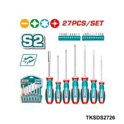 TOTAL Jeu 27 tournevis TKSDS2726