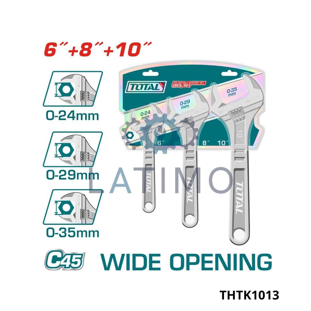 TOTAL Jeux 3 cle a moulette 6+8+10 THTK1013