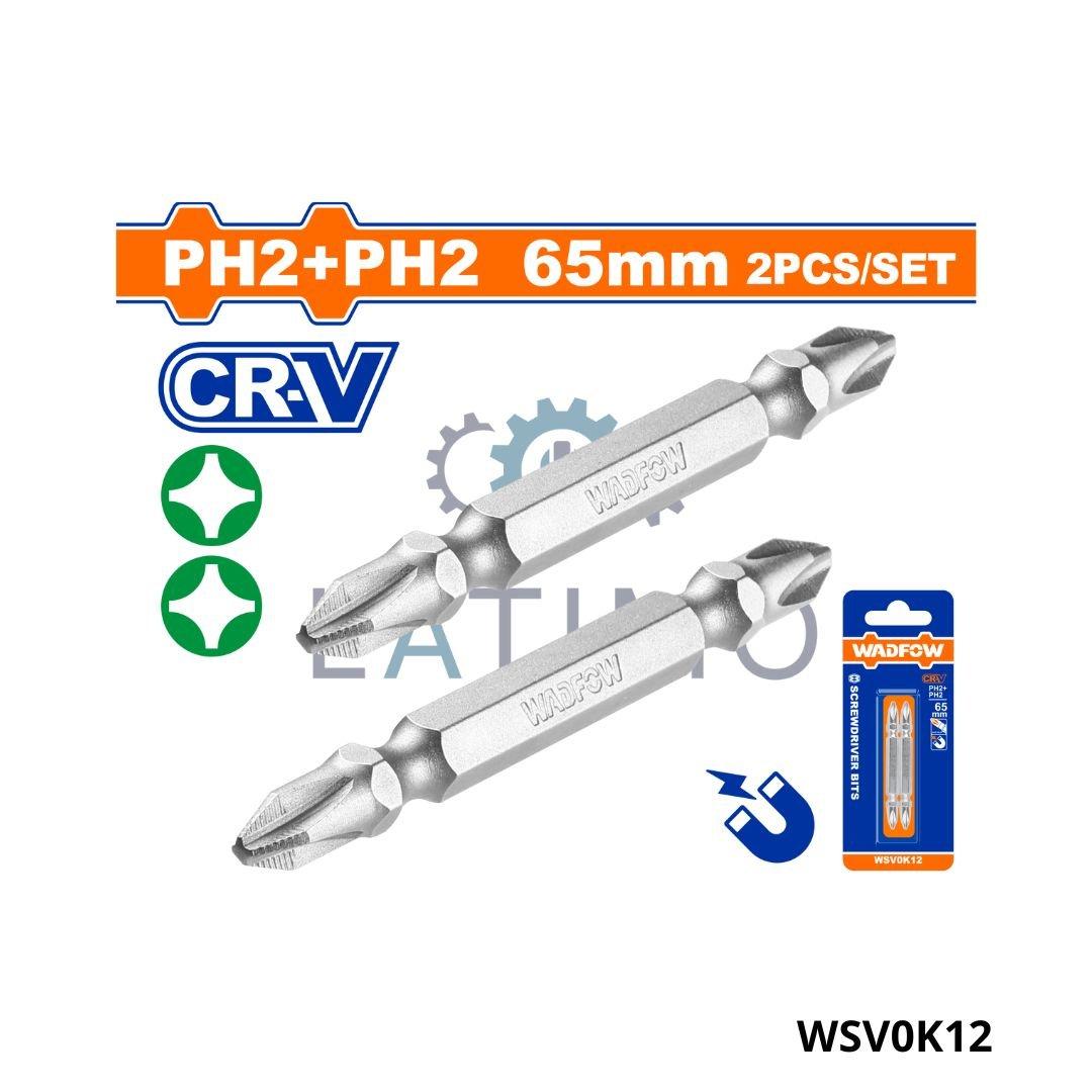 Wadfow Jeu 2 embouts ph2x65 crv WSV0K12