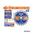 Wadfow Jeu 2 disque bois 140mm WTC3K14