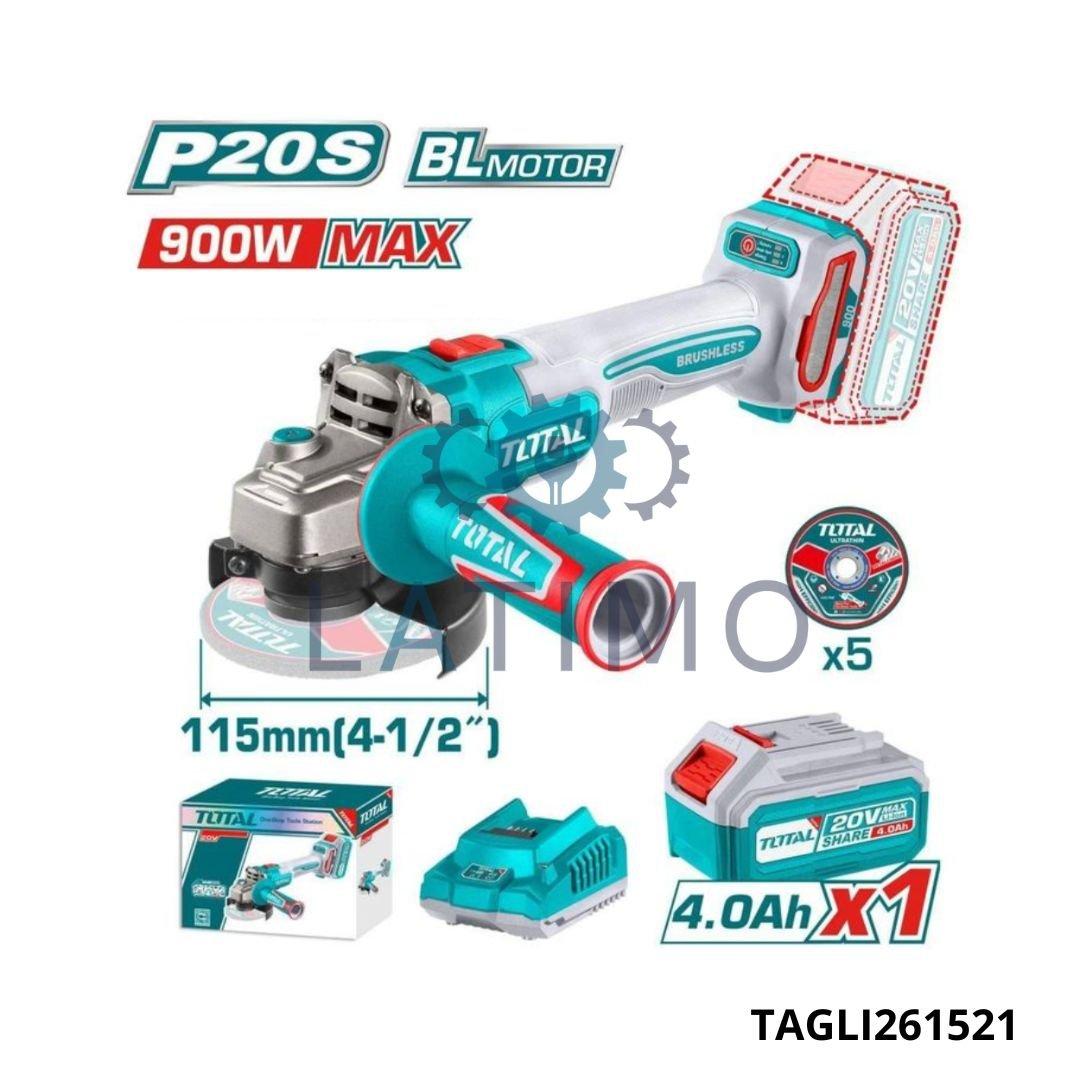TOTAL Meule angulaire a b 20v TAGLI261521