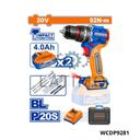 Wadfow Visseuse perceuse 20v 4ah metal 92nm WCDP9281