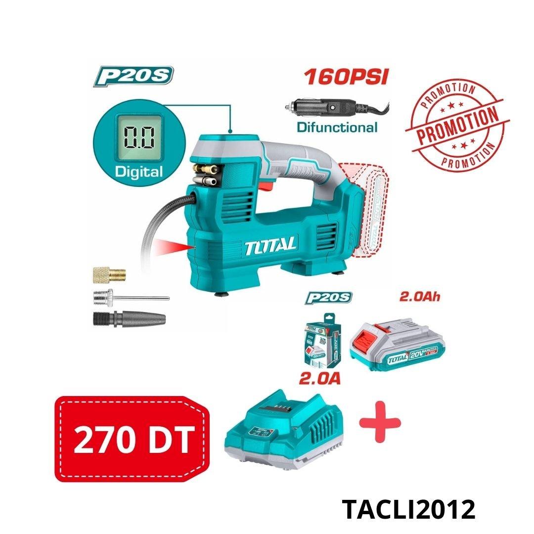 TOTAL Pack compresseur a batterie 11 bar