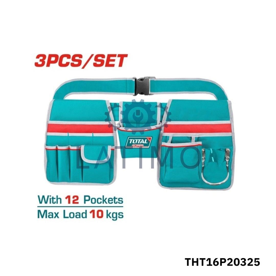 TOTAL Ceinture d’outillage 3 pcs THT16P20325