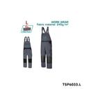 TOTAL Salopette coton polyster grix l TSP6033.L