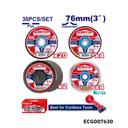 EMTOP Jeu de 25 disques 76mm coupe poncage ECGD07630