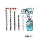 TOTAL Ensemble de 5 forets beton sds plus TAC190501