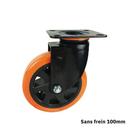 LATIMO Roue pivotante pvc 100mm sans frein ART03458