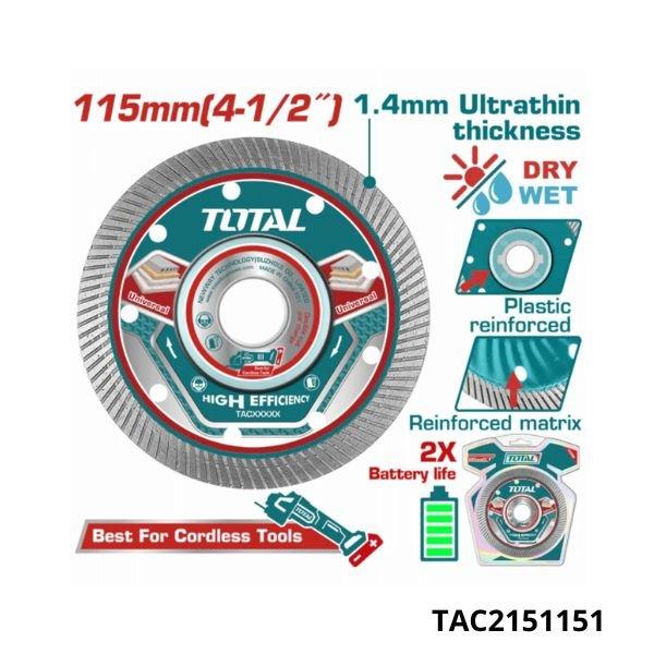TOTAL Disque diamant a beton 115mm TAC2151151