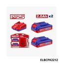 EMTOP Lot de 2 batteries 2ah + chargeur ELBCPK2212