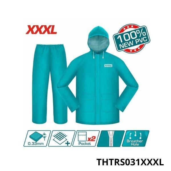 TOTAL Combinaison Pluie Veste Pantalon xxxl THTRS031.XXXL