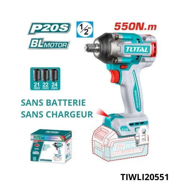 TOTAL Cle a choc 550nm sans batterie sans chargeur 1 2 TIWLI20551