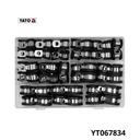 YATO Assortiment 52 colliers de serrage type r acier inoxydable YT067834
