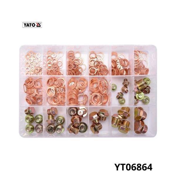 YATO Assortiment de 534 vis joints de carter d’huile YT06864