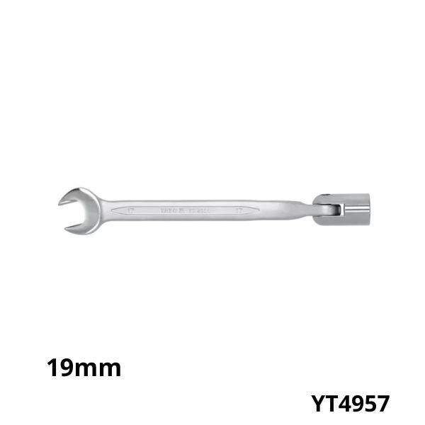 YATO Cle double fourche douille articulee 19mm YT4957