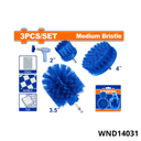 Wadfow Jeu 3 brosse de nettoyage WND14031