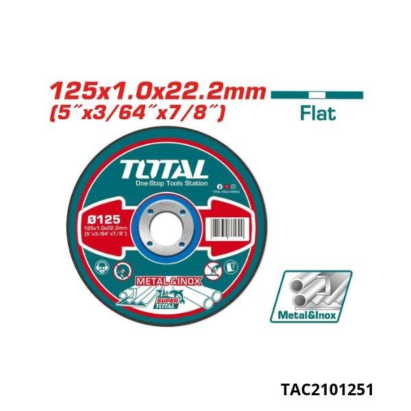 TOTAL Disque a tronconner 125mm 1mmx22.2mm TAC2101251