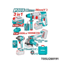 TOTAL Kit outillage 3IN1 20V TOSLI260191