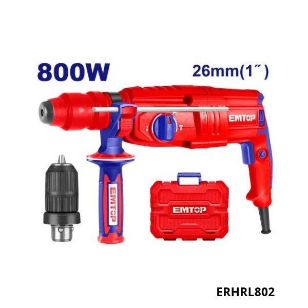 EMTOP Marteau perforateur 800w 26mm ERHRL802
