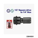 EMTOP Adaptateur 1 2 caree vers 1 4 hex ESBH0501