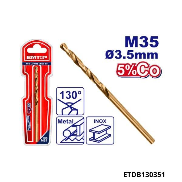 EMTOP Meche acier m35 hss 3.5mm ETDB130351