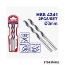 EMTOP Jeu de 2 meches metal hss 3mm ETDB310302