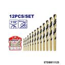 EMTOP Jeu de 12 forets metal hss 2-8mm ETDBB11125