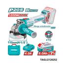 TOTAL Meuleuse d’angle sans fil 20v 115mm 1200w TAGLI2120252