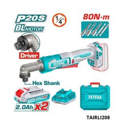 TOTAL Tournevis a cliquet d’angle sans fil 80nm TAIRLI208