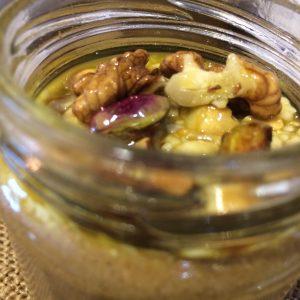 Bsissa de Sorgho aux fruits secs mélangée à huile بسيسة درع بالفاكية مخلطة بزيت