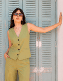 Gilet Waistcoat lin viscose Ms. Marion