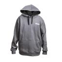 Okuma motif cotton long sleeve hoodie
