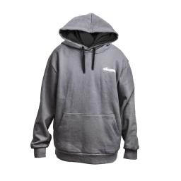 Okuma motif cotton long sleeve hoodie