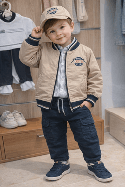 junior 3 pièces beige marine EB1Bg
