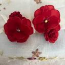 barrettes fleurs rouges fille 111 24