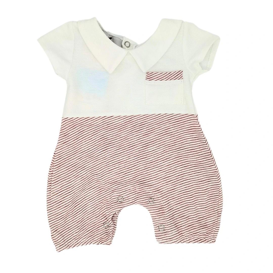 Barboteuse bébé garçon rayée MBL012