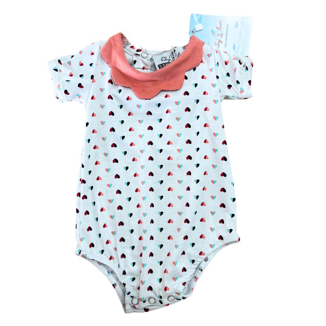 Body bébé fille à petits cœurs MBL013