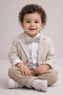 Costume bébé garçon 4 pièces beige 1113Bg