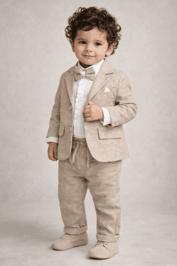 Costume bébé garçon 4 pièces beige