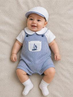 rayée bébé garçon bleue blanche 332B
