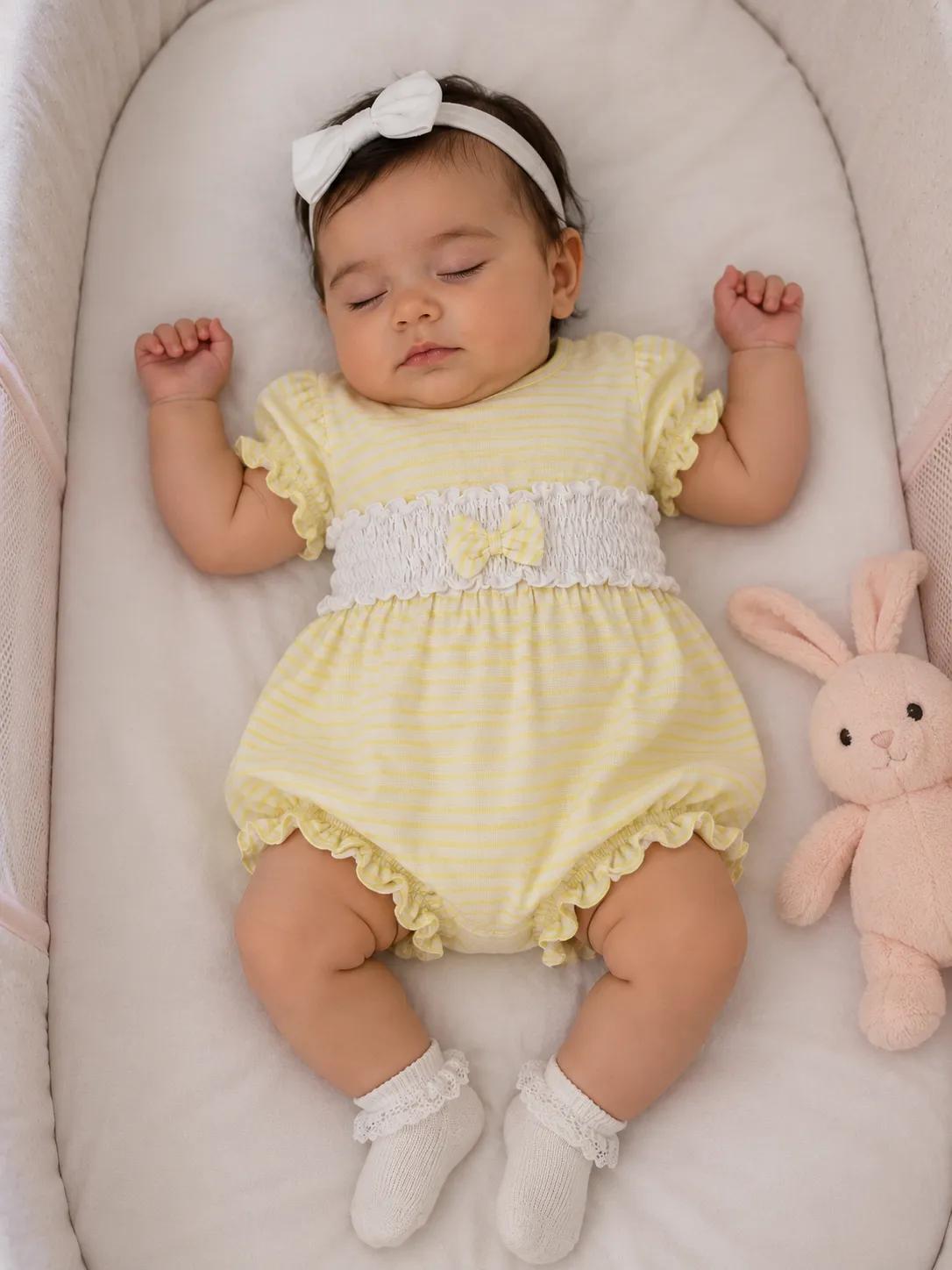Barboteuse bébé fille en coton 3623