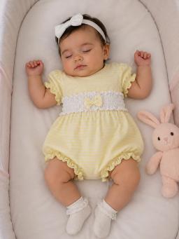 Barboteuse bébé fille en coton 3623